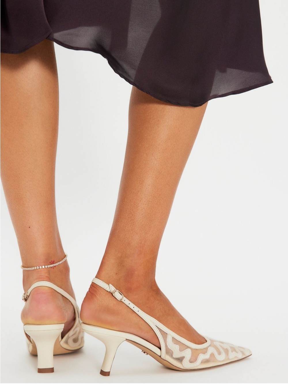 Bianca Mesh Sling Heels by Sam Edelman - Size 8 - Picture 3 of 3